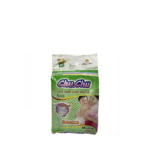 Chu. Chu Pant System Baby Diaper Medium Size (6-12 kg)~5 Pcs