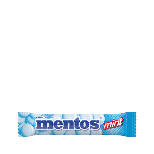 Mentos Mint Flavor Chewy Candy Roll~ 21 Gm