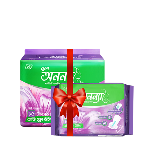 Fresh Anonna Sanitary Napkin Heavy Flow Wings 15 Pads (Buy 15 Pads get 8 Pads Free)~1 Pcs
