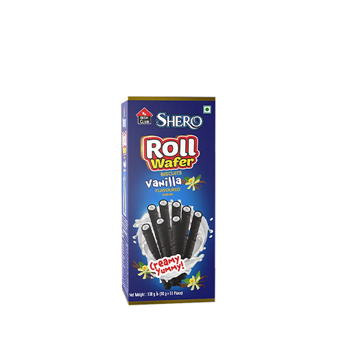 Bisk Club Shero Roll Wafer Biscuits vanilla flavour~ 100 Gm (10 Gm x 10 Pcs)