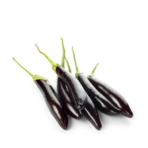 Lomba Kalo Begun (Long Black Brinjal Black)~ 500 Gm